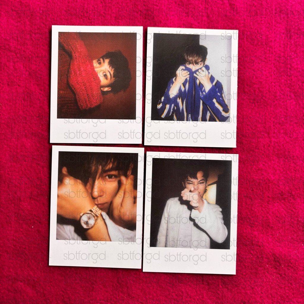 Bigbang Polaroid Photocard Pc Official Merch Md Gdragon Top Daesung Taeyang