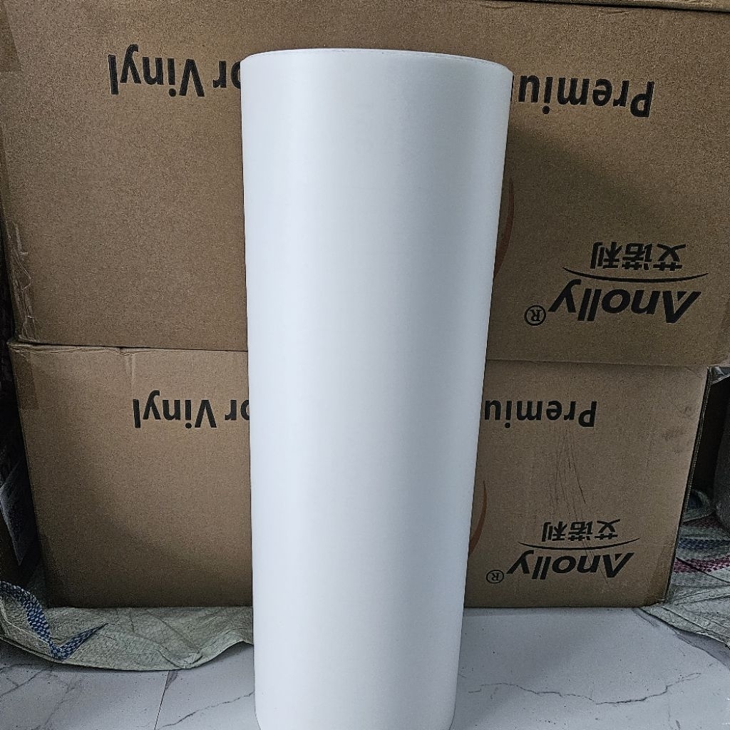 Skotlet aquarium putih doff lebar 50cm