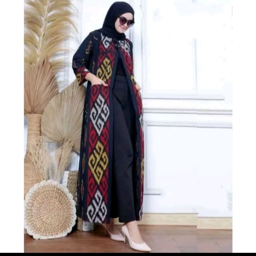 BAJU TENUN BAJU TENUN OUTER BAJU OUTER WANITA BAJU WANITA BAJU OUTER MODEREN