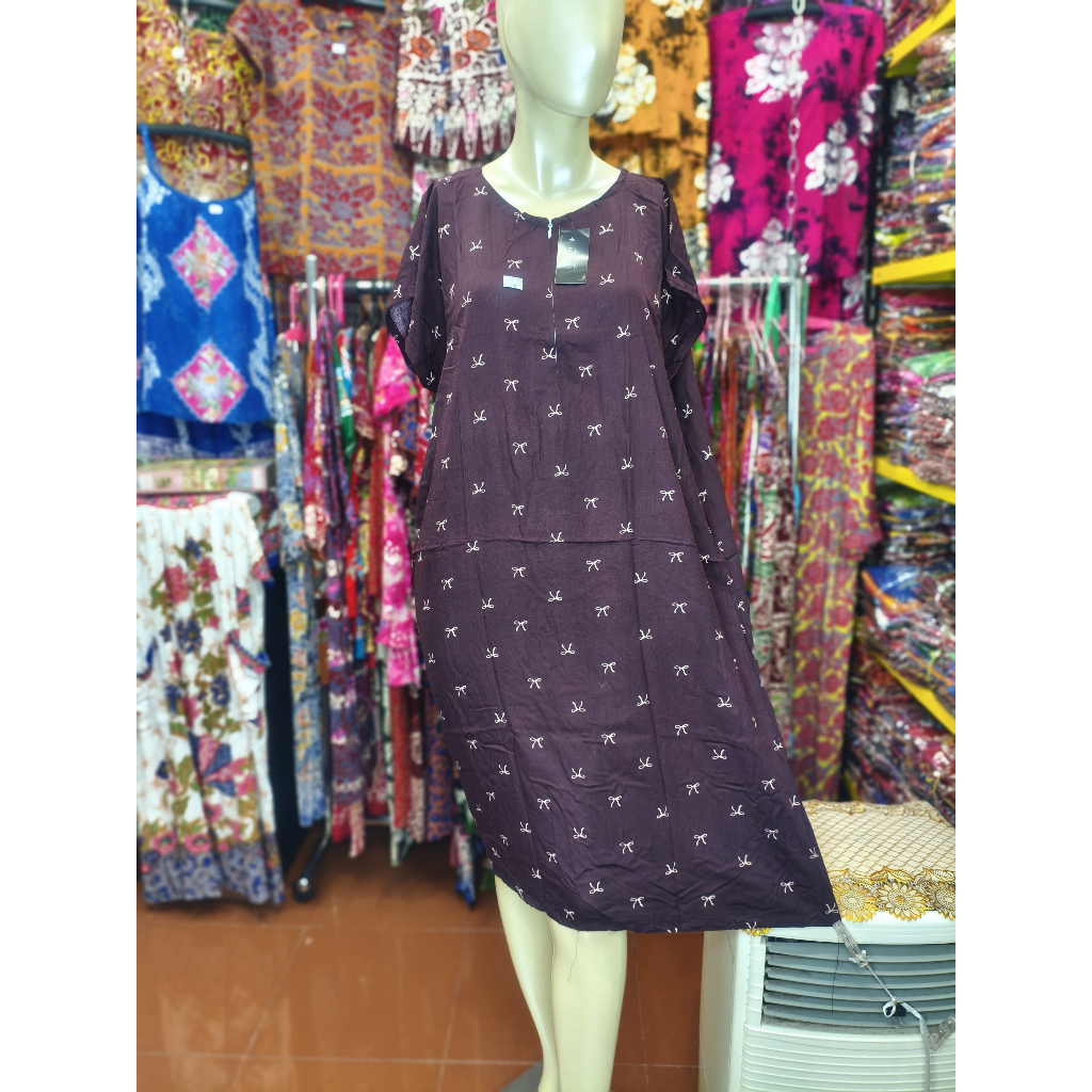 Daster Hebel Resleting Bumil Busui LD 120 cm | Adem Nyaman