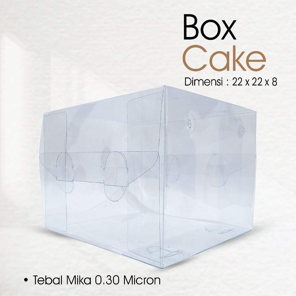 Kotak Mika Kue Uk. 22 x 22 x 8 cm ( Tebal 0.30 ) MIKA SAJA