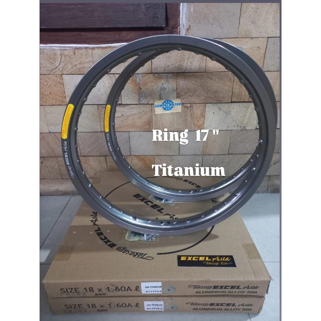 Velk Excel Asia Takasago ring 17 warna titanium (harga sepasang)