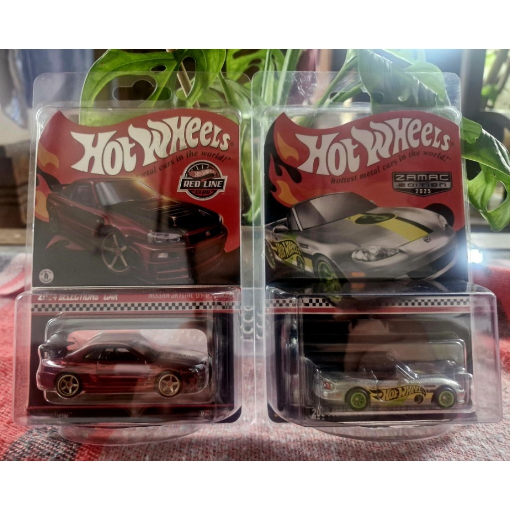 paketan Hotwheels RLC skyline r34 dan collector zamac miata