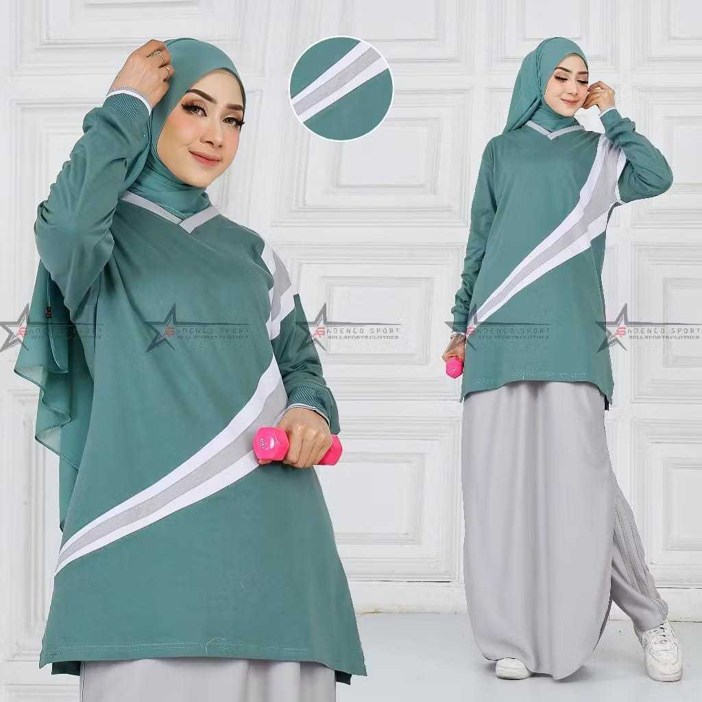 SETELAN  OLAHRAGA MUSLIMAH syar'i set ROK CELANA [ROCELA]