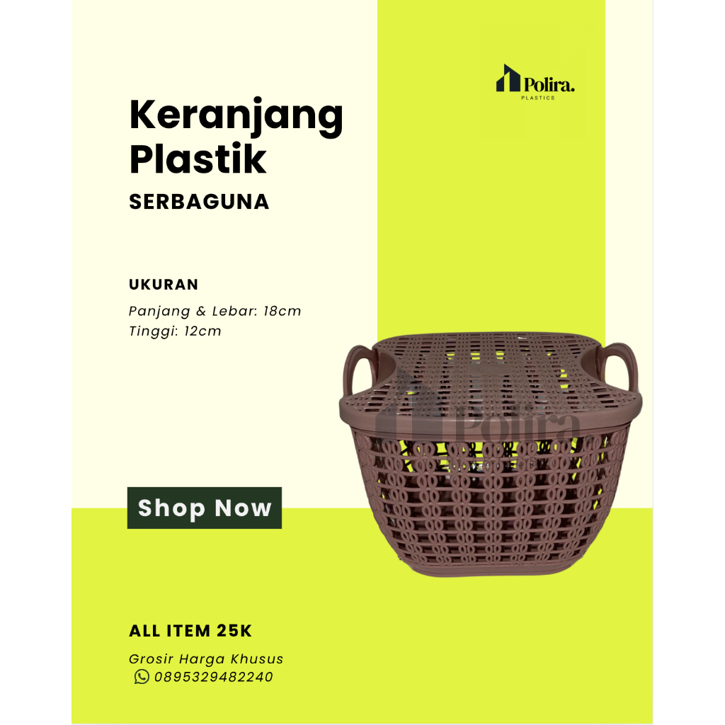 [POLIRA PLASTICS] - Box Organizer / Keranjang Tutup Souvenir Kecil / Keranjang Plastik / Kotak Penyi