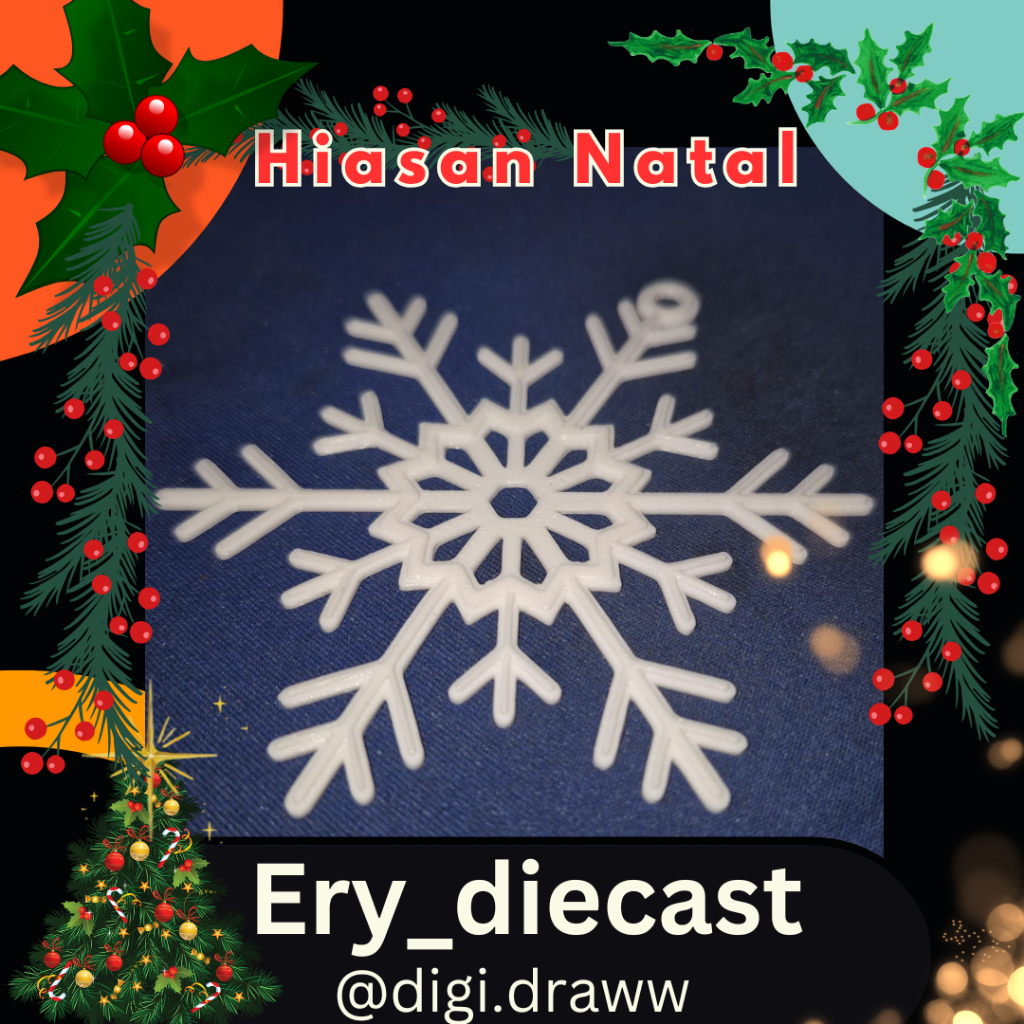 Hiasan natal Snowflakes kristal salju gantungan pohon natal