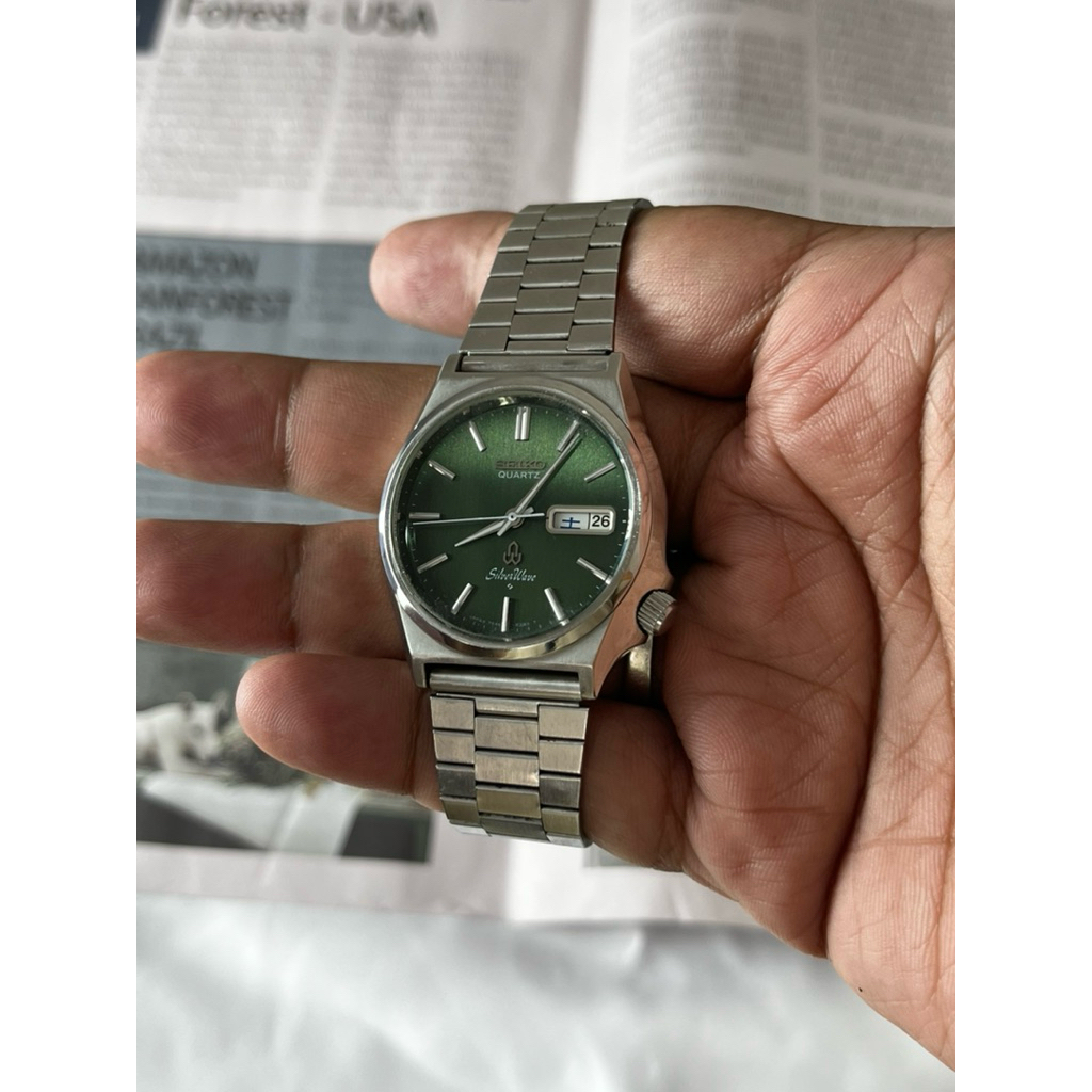 Seiko Silverwave Sunburst Green Emerald Dial (Rare)
