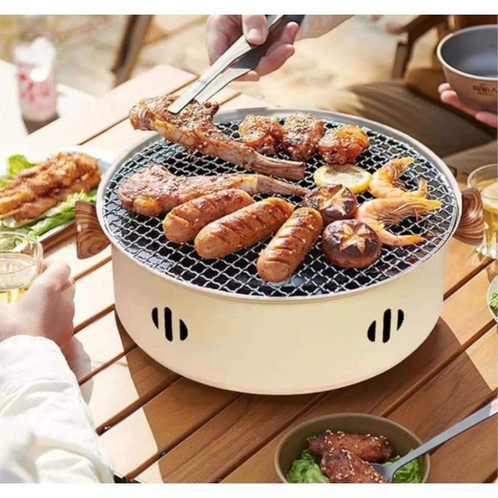 ( COD ) grill pan tungku arang / tungku arang panggangan BBQ / tungku BBQ / wajan panggang anti leng