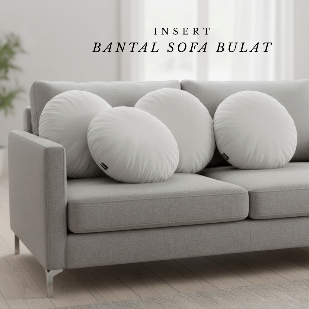 Insert Bantal Sofa Bulat - Bantal Kursi Bulat - Cushion Lucu