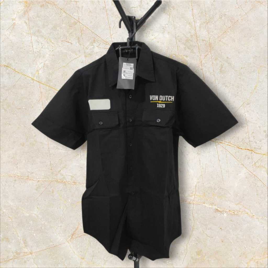 Von Dutch Workshirt 1309 Original | Kemeja Pria Lengan Pendek Von Dutch Original Branded Mall