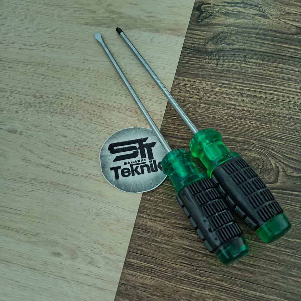 Obeng SUPER PANJANG 12 inch Plus Minus Berkualitas / obeng getok BB Obeng BalikJUMBO Obeng Gagang Ka