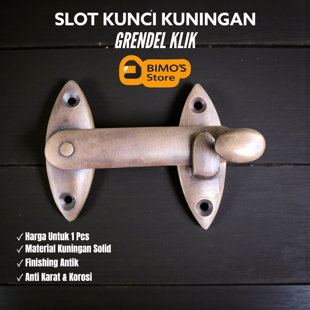 Grendel Pintu Slot Pintu Kuningan Klik 1pcs Slot Kunci Pintu