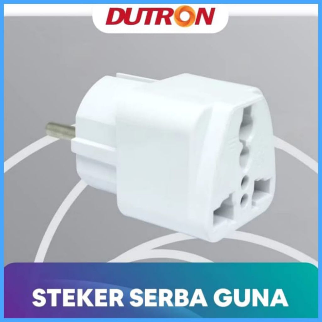 Steker Serbaguna DUTRON, Steker Universal, Over Steker DUTRON Putih