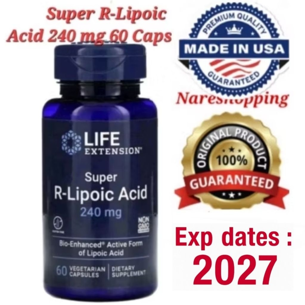 Life Extension Super R-Lipoic Acid, 240 mg, 60 Capsules