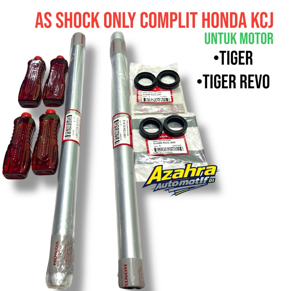 As Shock Only Shock Depan+Seal/Tutup Abu+Seal Shock+Oli Shock 4Pcs Tiger Revo Tiger