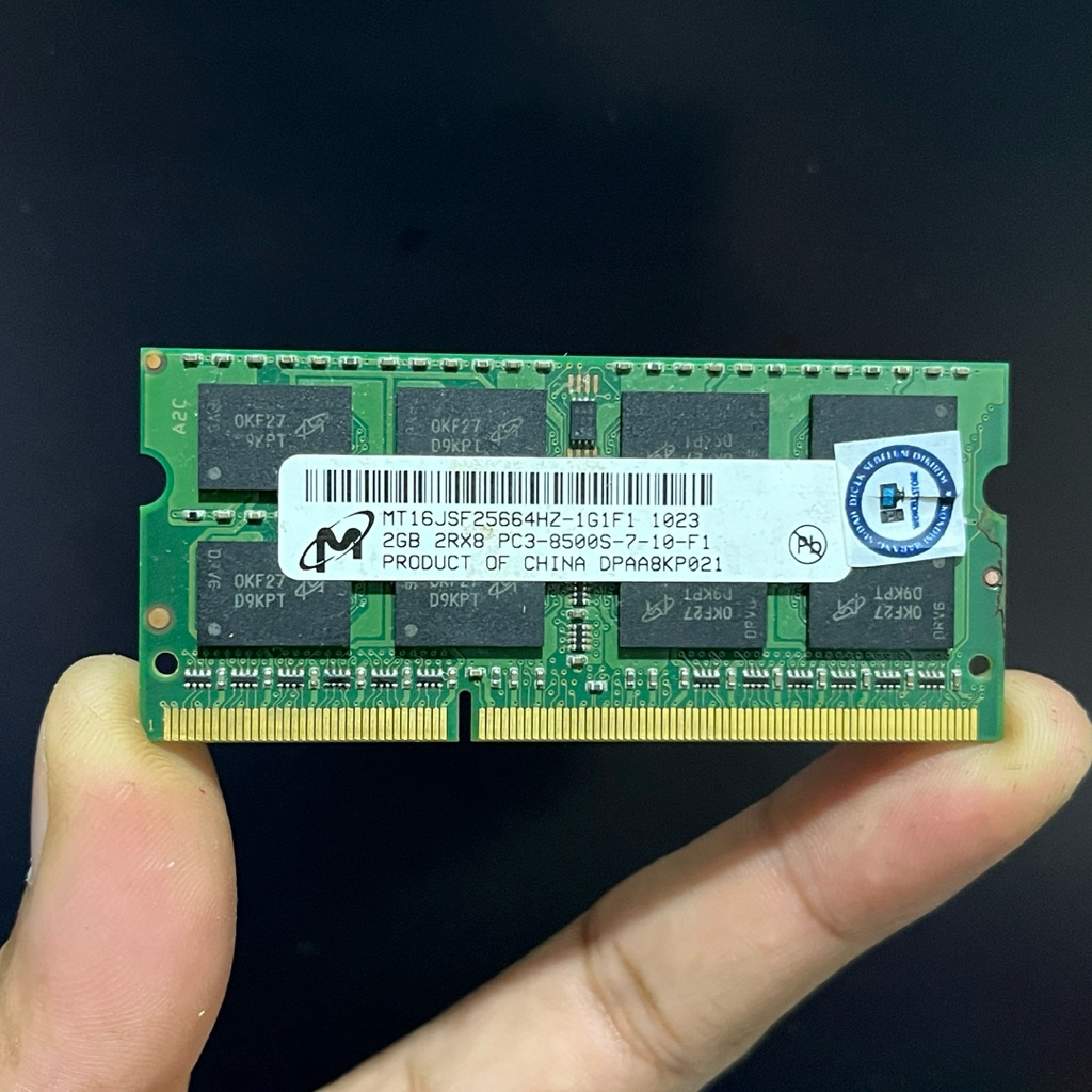 RAM LAPTOP MICRON 2GB 2Rx8 PC3-8500S/1066MHZ DDR3