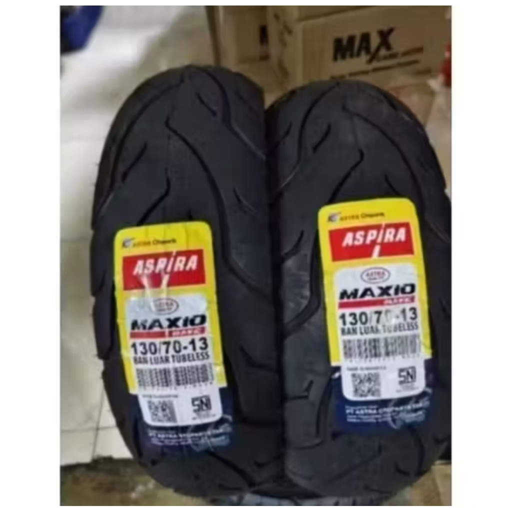 BAN LUAR TUBELES ASPIRA RAVE 130/70-13 BAN BELAKANG MOTOR NMAX /PCX 160 /ADV PRODUKSI TERBARU