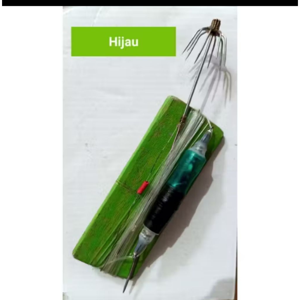 Alat pancing cumi satu set/ lampu suntik selang hijau