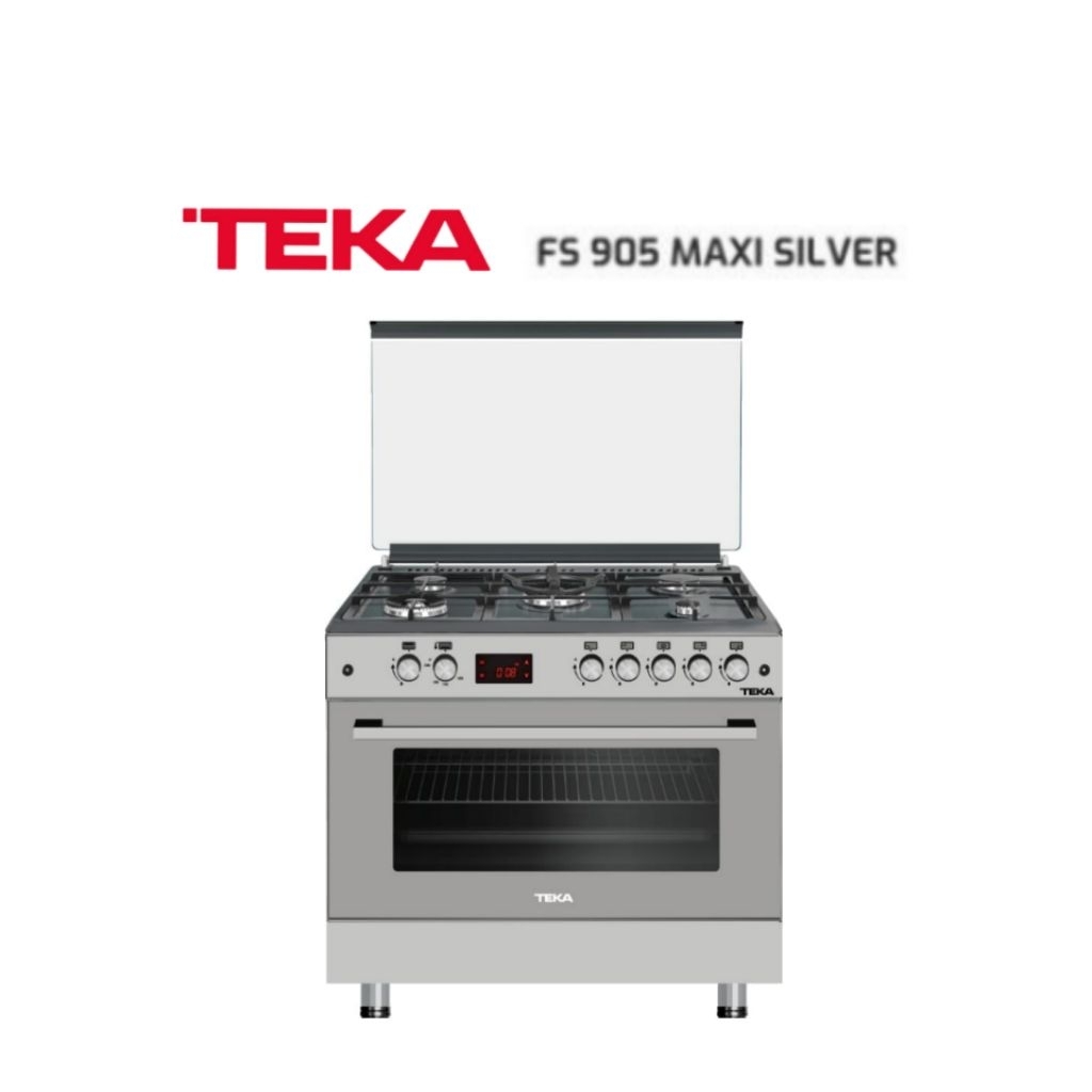 Freestanding Cooker TEKA FS905 / FS 905 Maxi Silver - Kompor Gas Oven 5 Burner New