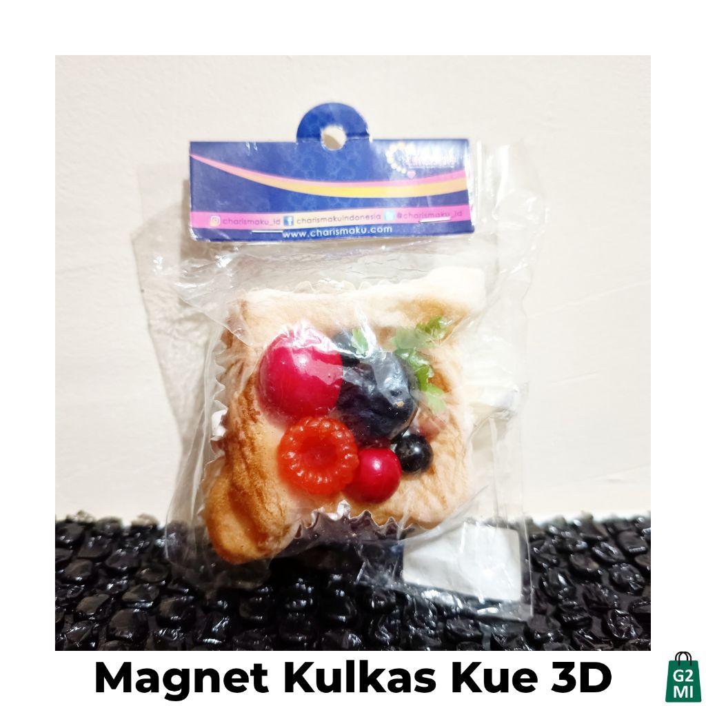 Kue Replika Cake Pajangan Kulkas Tempel Palsu Squishy Lentur Lembut Coklat Simulasi Model Fake Slice