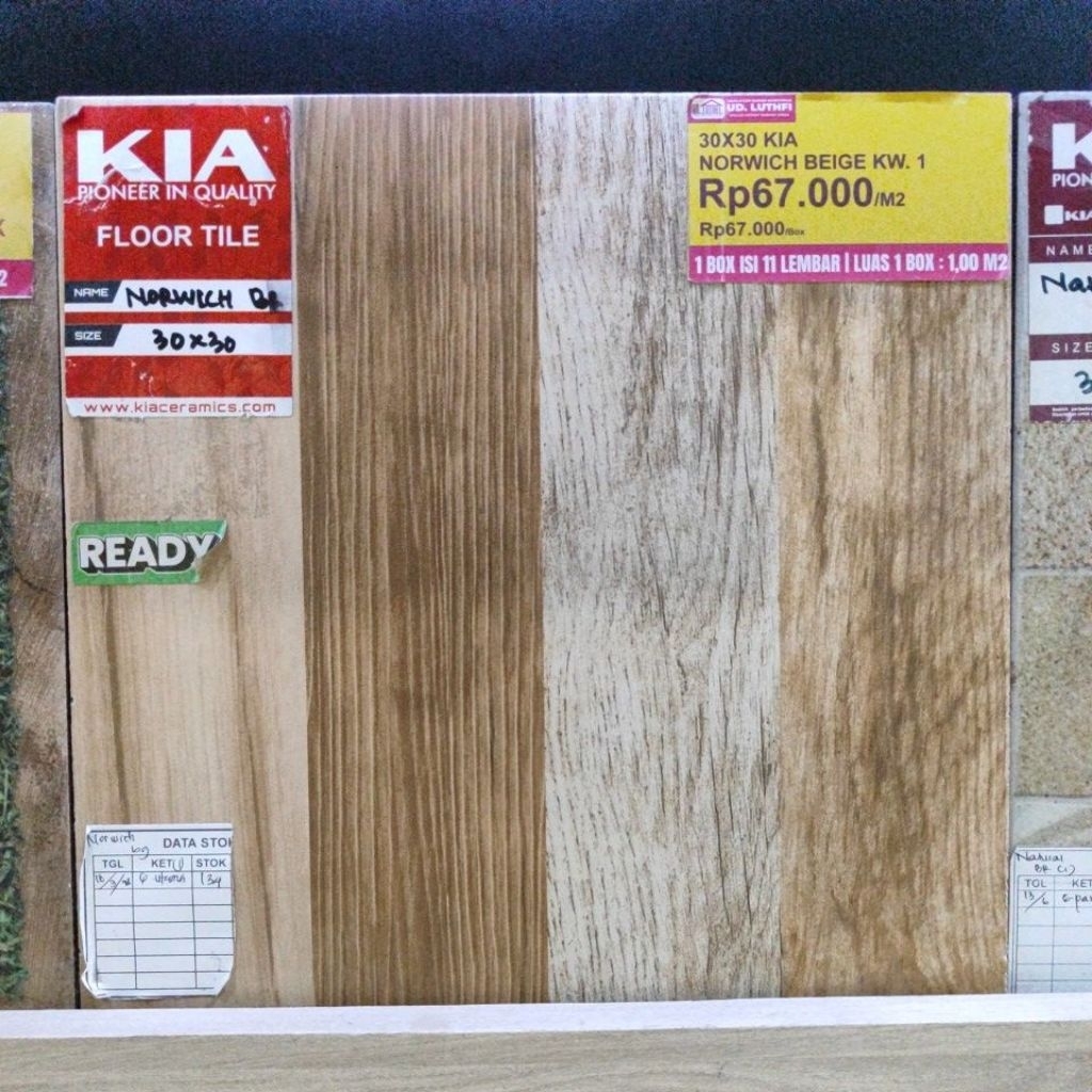 Keramik Lantai Kasar 30x30 KIA Norwich Brown - Keramik Lantai Kamar Mandi / Teras