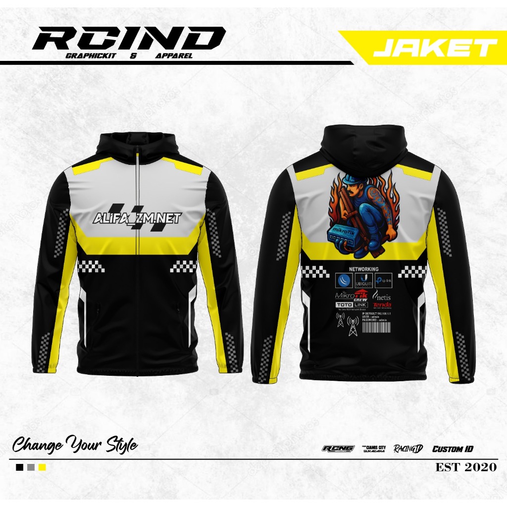 Jaket Racing Parasut Custom Nama Waterproof | JAKET PREMIUM PARASUT | COD