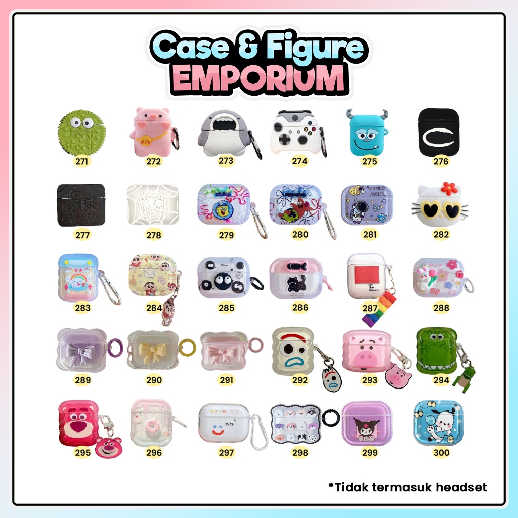 [Kode 277 - 306] Airpods Case Box Lotso Toy Story Timbul Bear Pink Gen 1 2 3 Pro Soft Silicone Karak