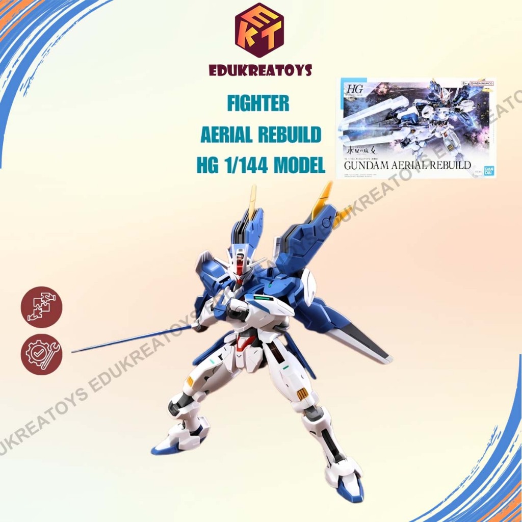Mainan Action figure gundam HG 1/144 Aerial Rebuild