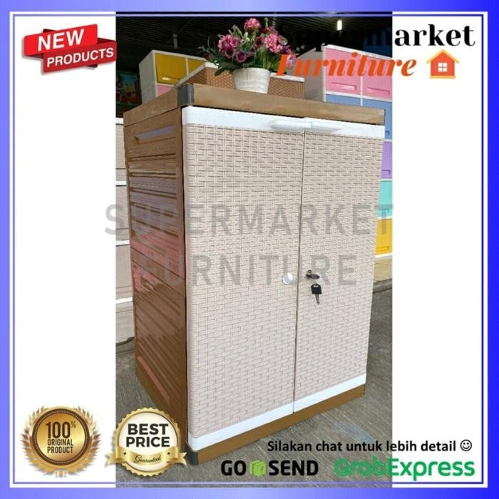 Dekoruma Furniiture - Lemari Plastik Club Susun 2 Kunci / Lemari Club Grand Minimalis