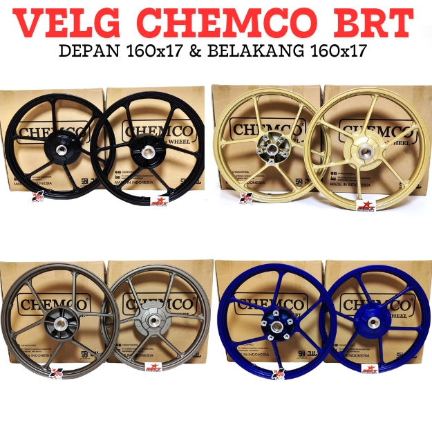 Velg BRT CHEMCO Racing 160 RING 17 PNP MX KING SONIC NEW CB CBR Supra GTR SATRIA FU GSX Double Disc