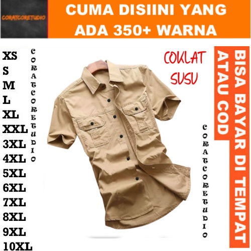 READY STOCK REALPIC GRAYWOLF CORATCORETUDIO Hem Cowok Kemeja Pria Dua 2 Kantong Saku Reguler Slim Fi