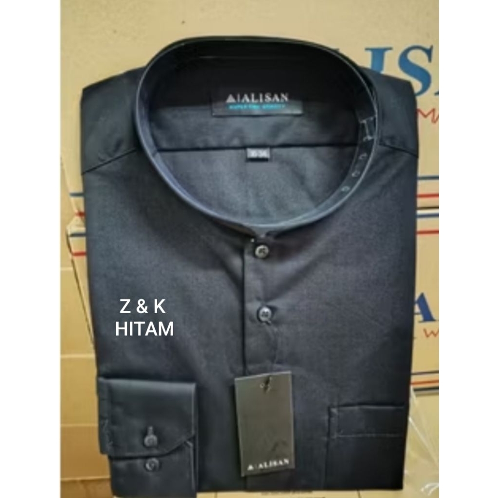 KEMEJA ALISAN KOKO POLOS LENGAN PANJANG