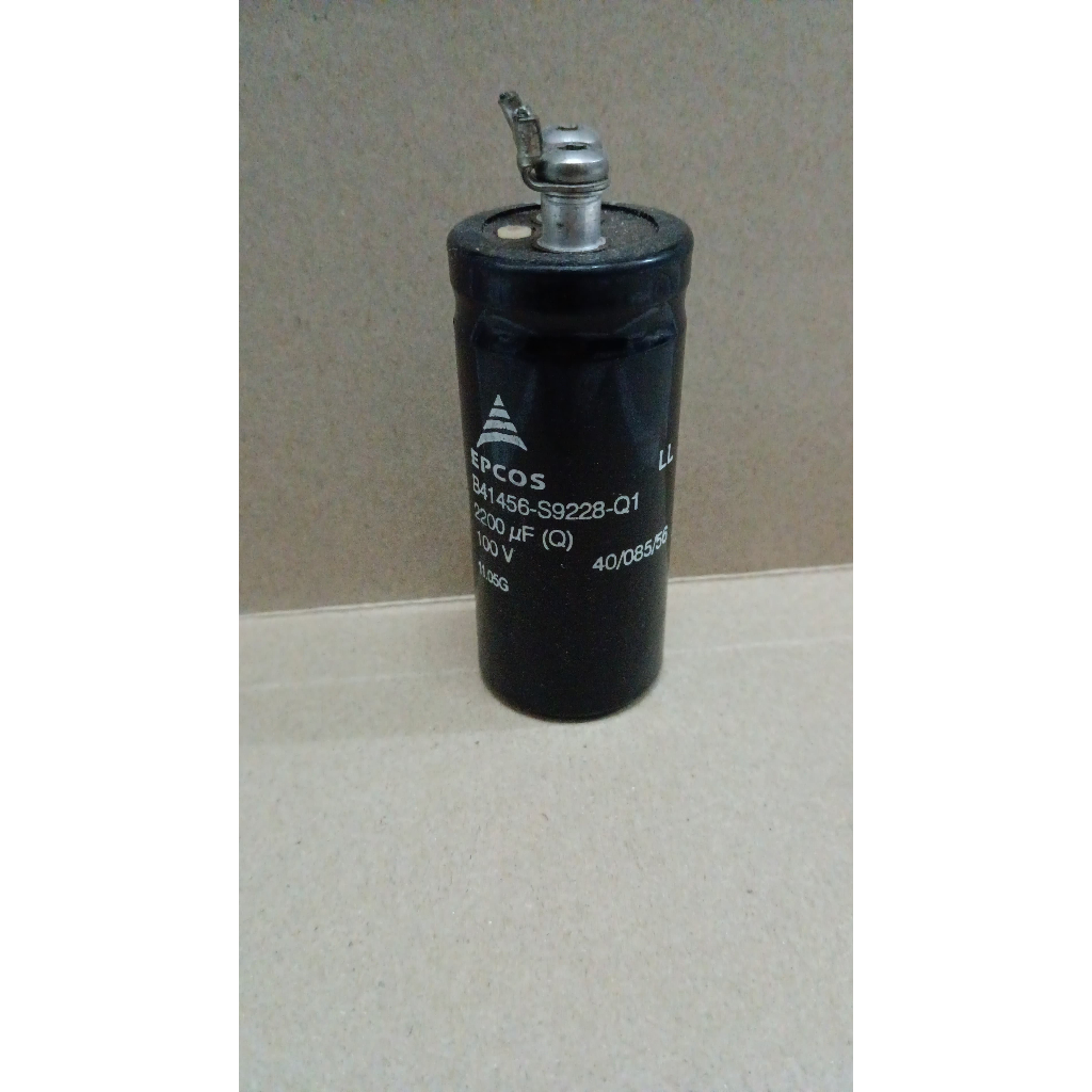 6216 kapasitor elco 2200uf 2200 uf 100v 100volt 100 volt kaki baut