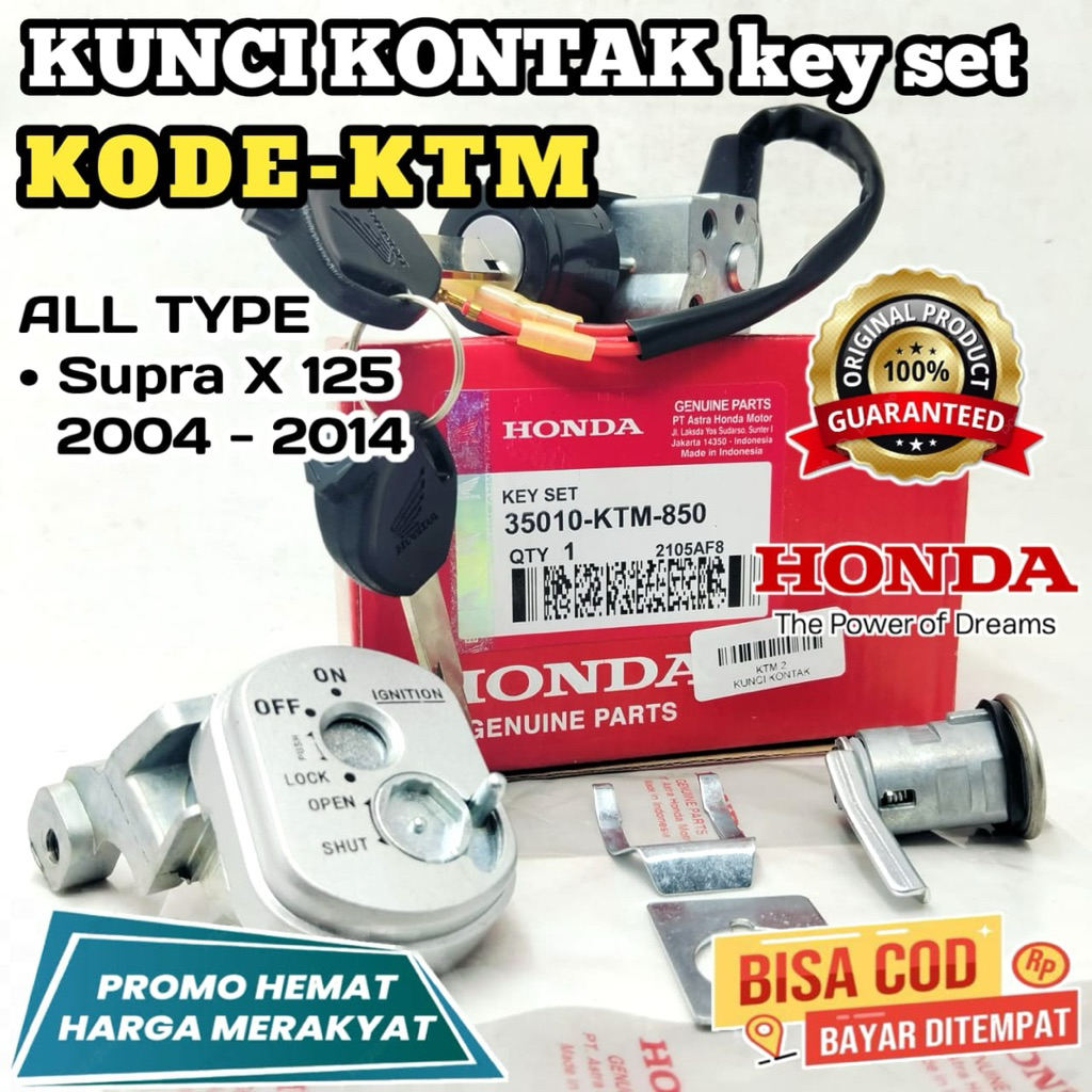 KTM KUNCI KONTAK,ORI HONDA,KUNCI KONTAK SUPRA X 125,KONTAK MOTOR HONDA SUPRA X 125,KONTAK SUPRA 125,