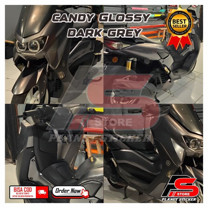 Sticker Candy Glossy Dark Grey Skotlet Motor Candy Glossy Dark Grey [METERAN]