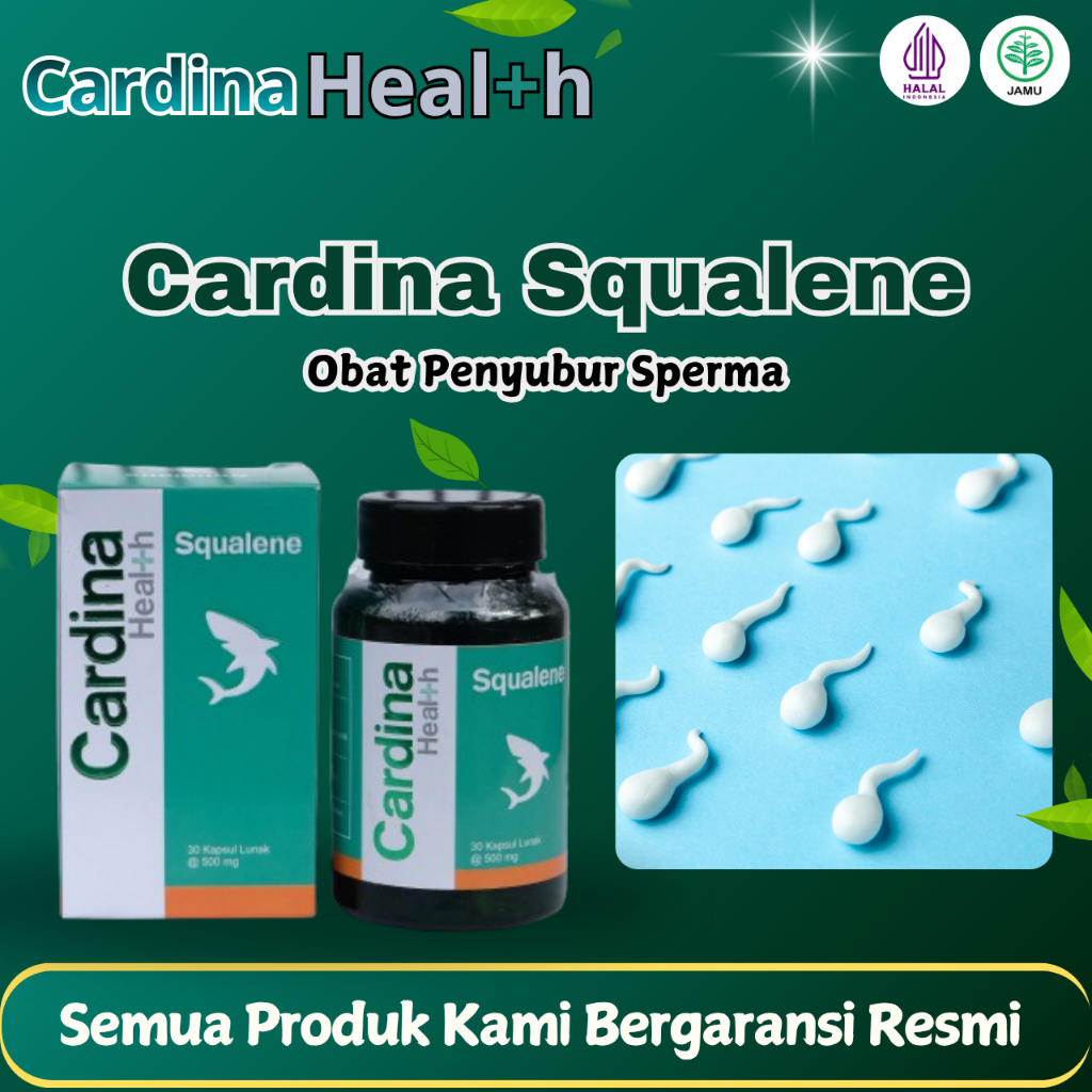 Cardina Squalene Obat Penyubur Sperma, Pengental Sperma, Azoospermia Pria