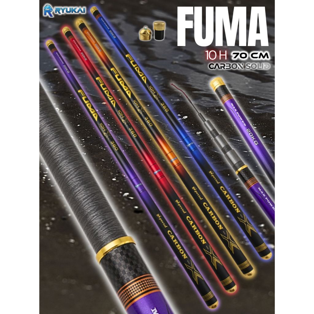Joran Tegek Kaku Galatama Carbon Solid Kaku 10 H 70 Cm Ryukai Fuma