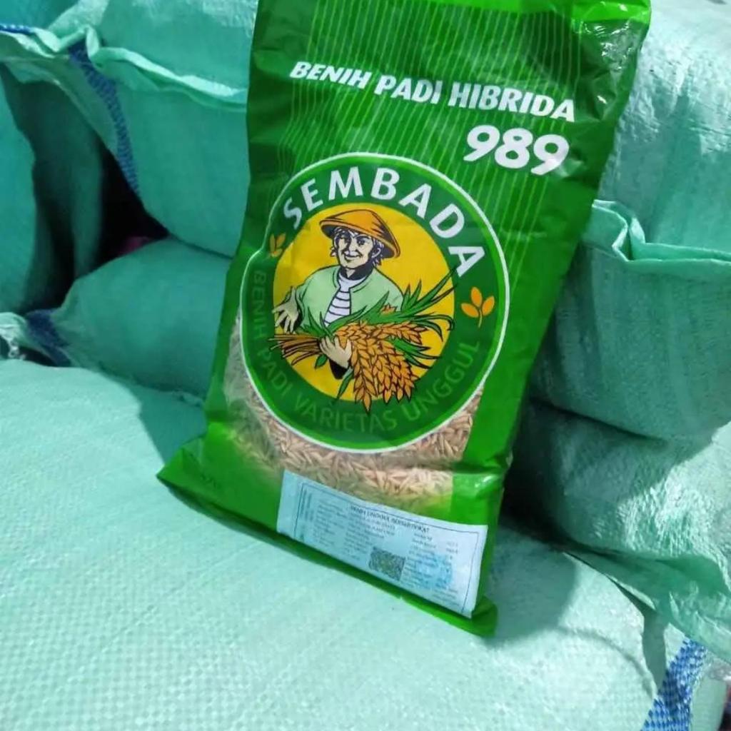 PROMO << BENIH PADI UNGGUL & BERKUALITAS BENIH PADI HIBRIDA SEMBADA 989, Kemasan 1KG  ORIGINAL