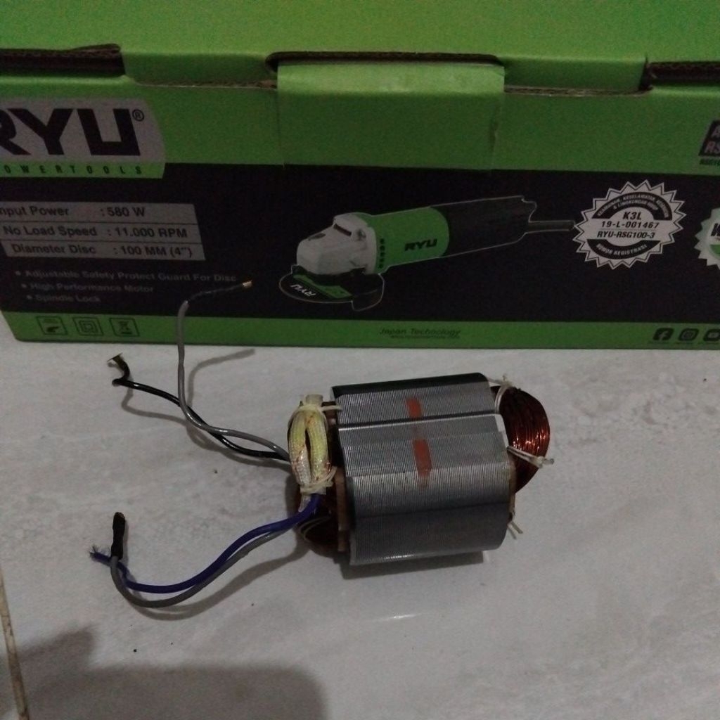 stator bantalan gerinda ryu rsg 100-3 original