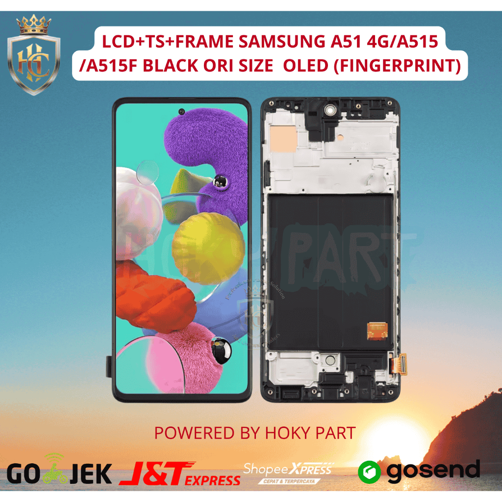 LCD WITH FRAME SAMSUNG GALAXY A51 4G/A515/A515F ORIGINAL OLED SUPPORT FINGER PRINT BEST QUALITY