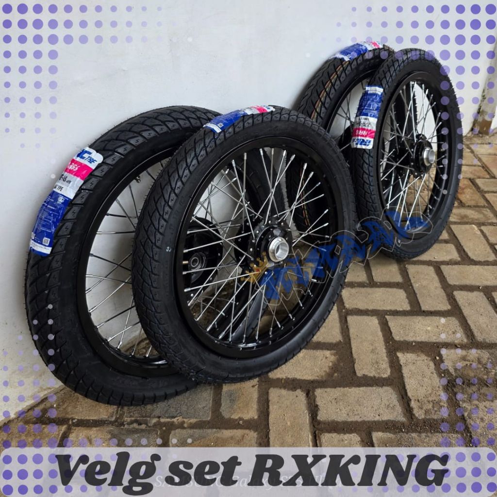 velk velg set RX king rx spesial ring 18 Rossi lengkap ban
