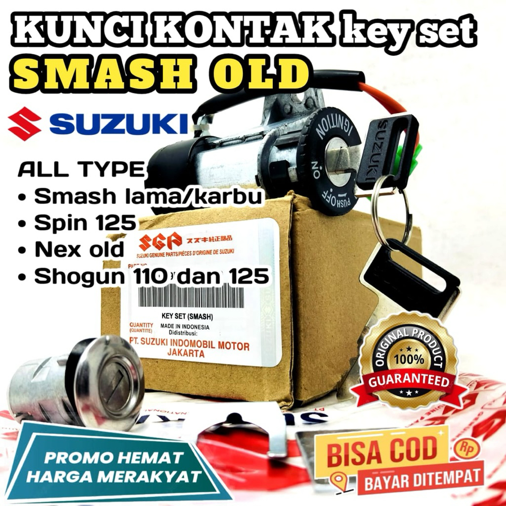 SMASH OLD KUNCI KONTAK,SUZUKI,KUNCI KONTAK SMASH LAMA,KONTAK SMASH KARBU,KONTAK MOTOR SPIN 125,KONTA