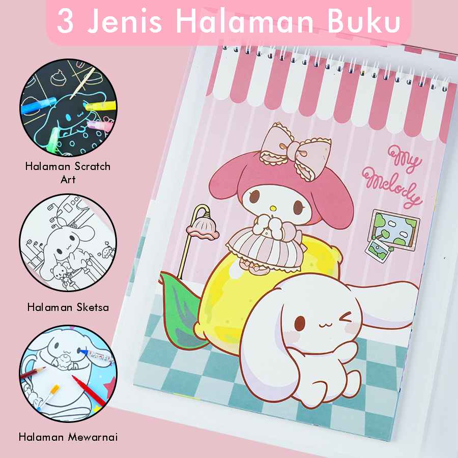 murah Buku Mewarnai Set Lengkap Buku Gambar 1 Set Pensil Warna Glitter Cat Air Perlengkapan Seni
