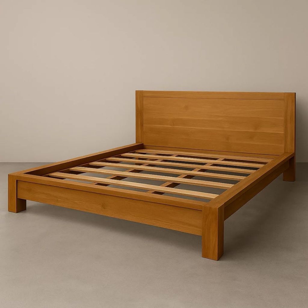 dipat jati minimalis/tempat tidur kayu jati minimalis/dipan jati solid ukuran 160x200