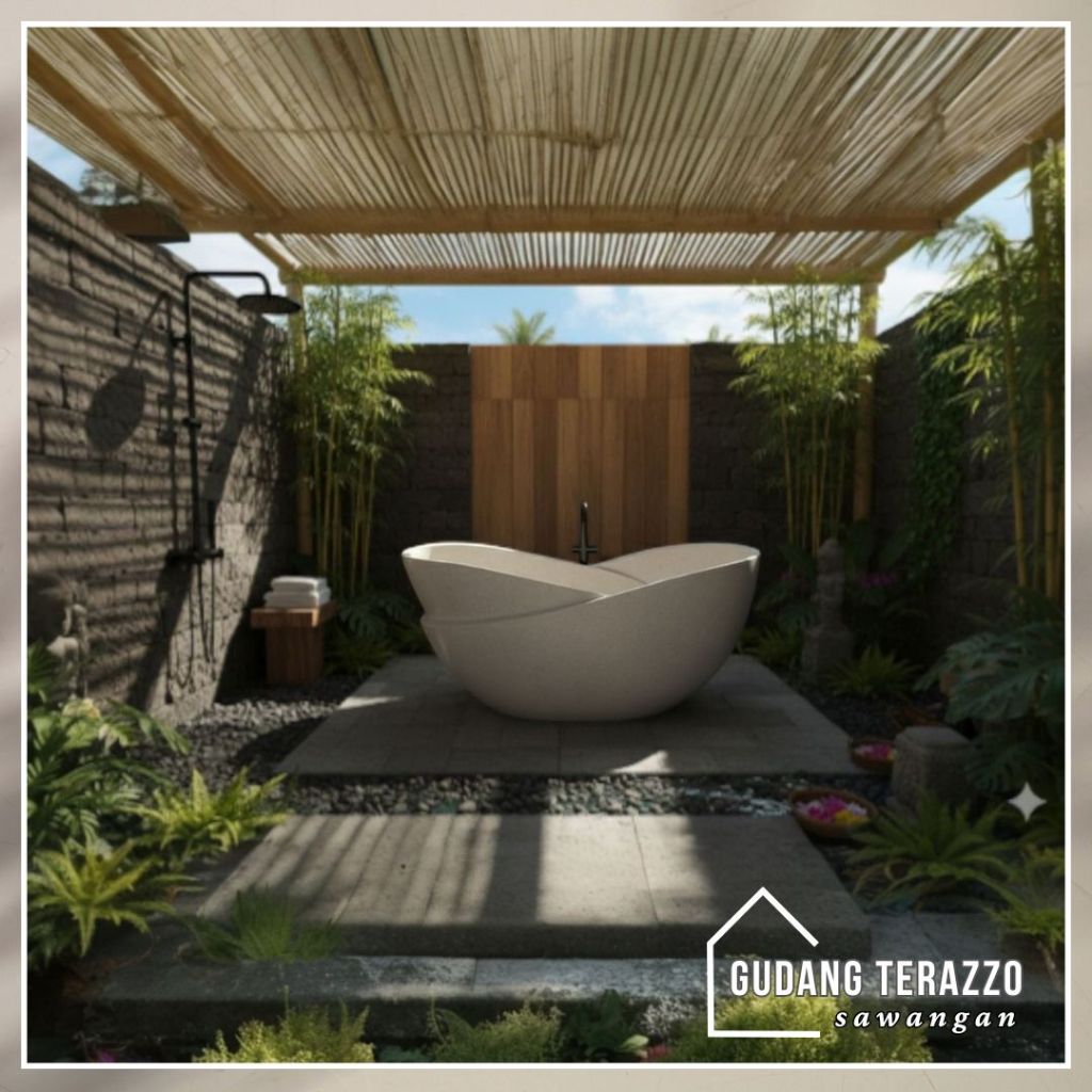 Bathtub Teraso Portable/ Bathtub Modern Teraso Model Twin