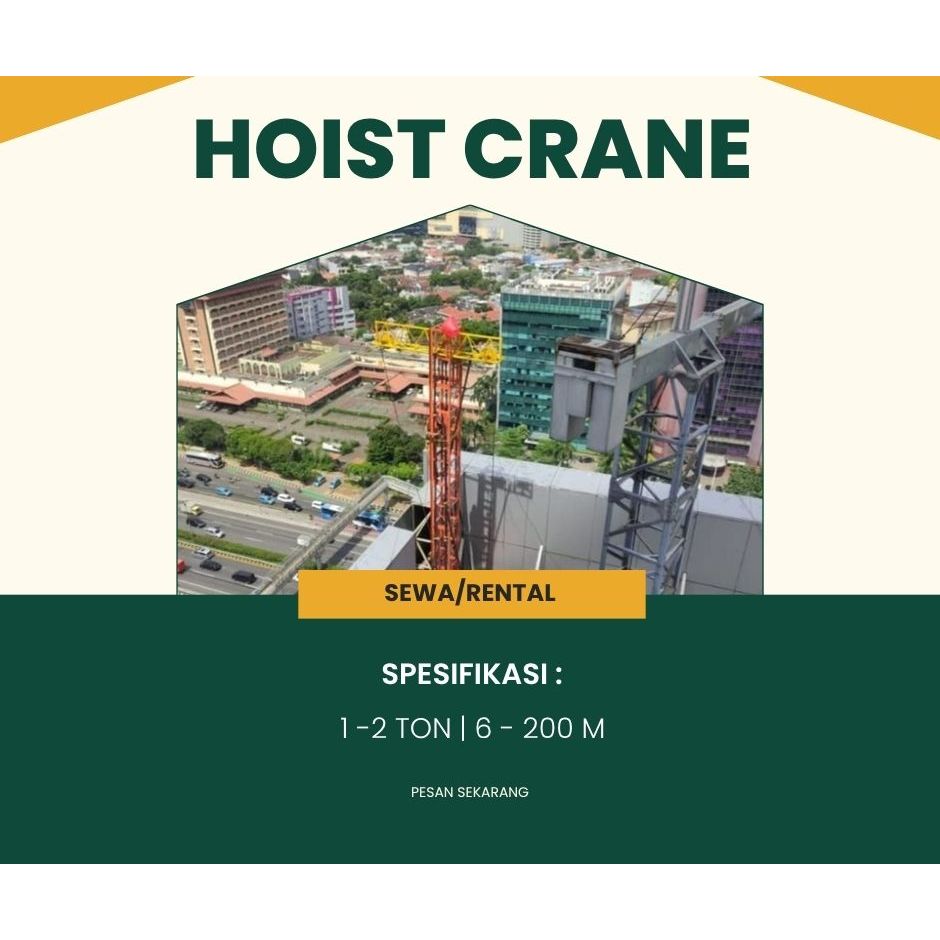 Sewa Hoist Crane Purwokerto | 1–2 Ton