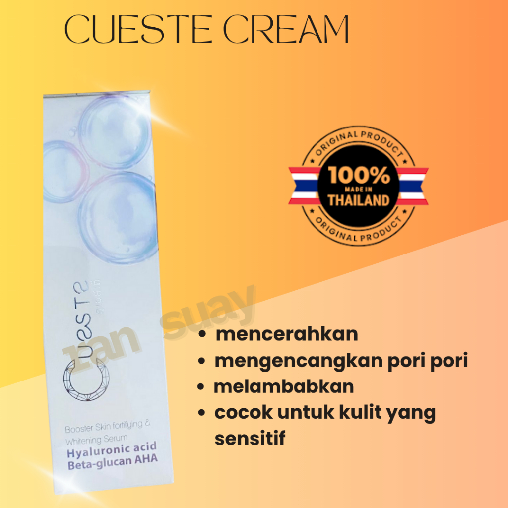CUESTE CREAM ORIGINAL THAILAND / CREAM WHITENING WAJAH