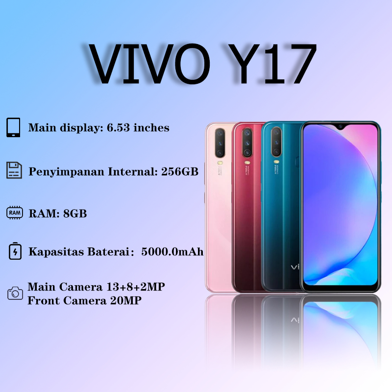 HP VIVO Y17 RAM 8GB+256GB 5000 mAh 4G LET 6.35 inches Battery