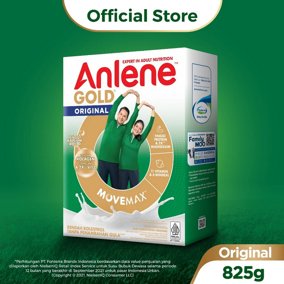 ANLENE GOLD 5X ORIGINAL 825 G SUSU NUTRISI LANSIA SUSU ORANG TUA SUSU BUBUK