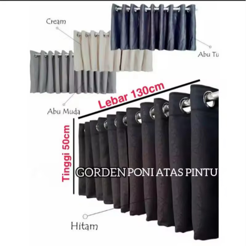 Poni Gorden Khusus Poni Gorden Bahan Blackout Polos